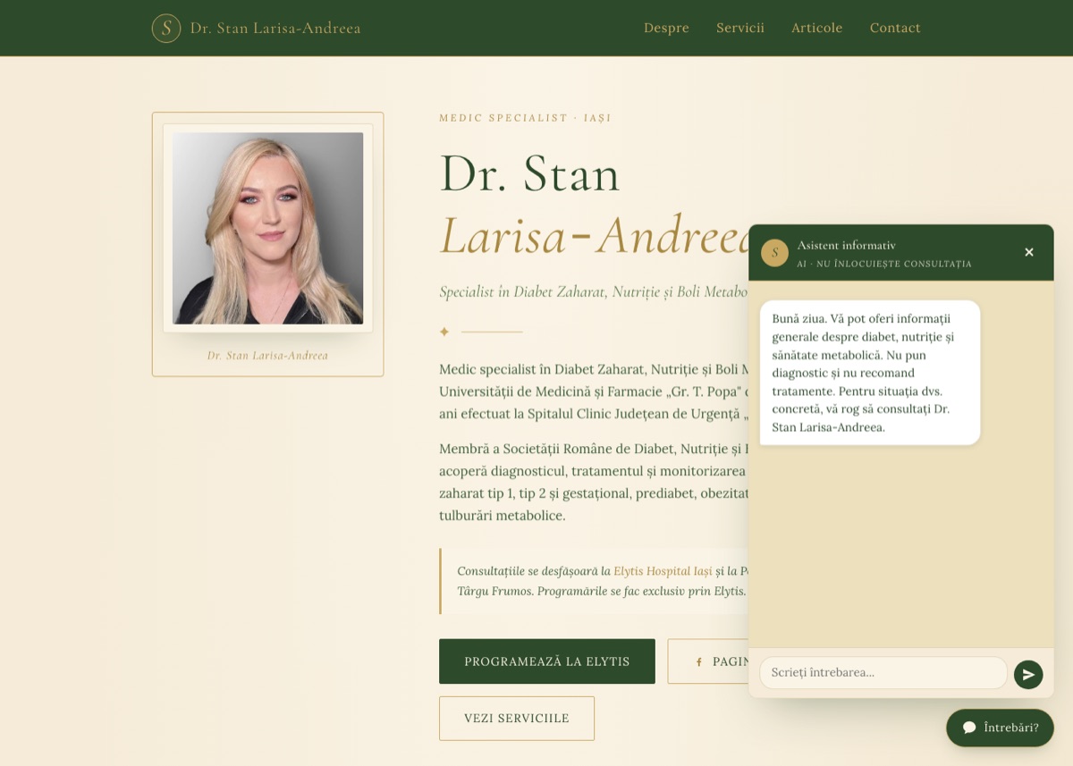 Dr. Stan Larisa-Andreea medical practice website
